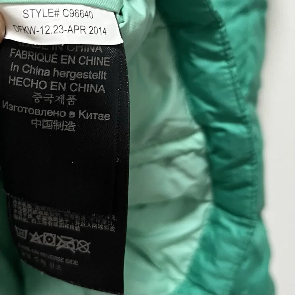 Marmot Girls 550 Fill Down Quilted Sol Puffer Vest Size L Green Outdoor Packable